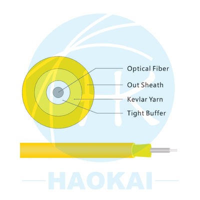 Cáp quang nội thất đơn lõi đơn 3mm GJFJV G652D SM Fiber