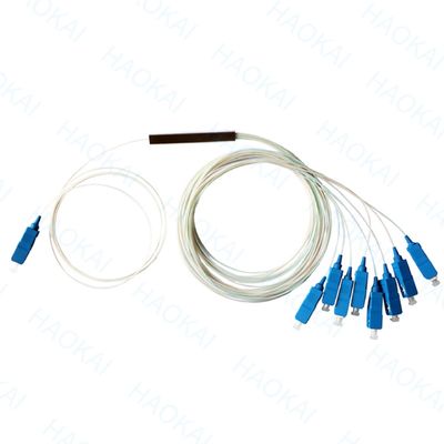1X2 Mini Fiber PLC Splitter PBT Coupler Với SC / APC Connector