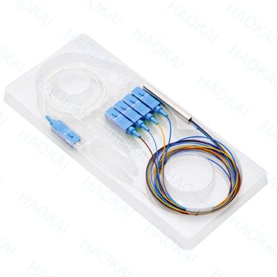 FTTx Systems SC UPC Sợi quang PLC Splitter 1x2 ống thép nhỏ