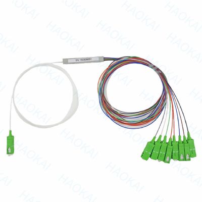FTTH 1x4 1x8 Sợi PLC Splitter ống thép nhỏ với đầu nối SC APC