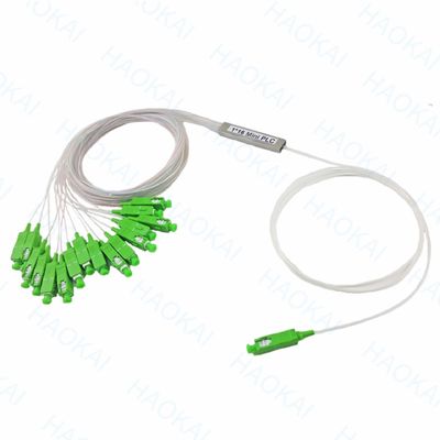 FTTH 1x4 1x8 Sợi PLC Splitter ống thép nhỏ với đầu nối SC APC