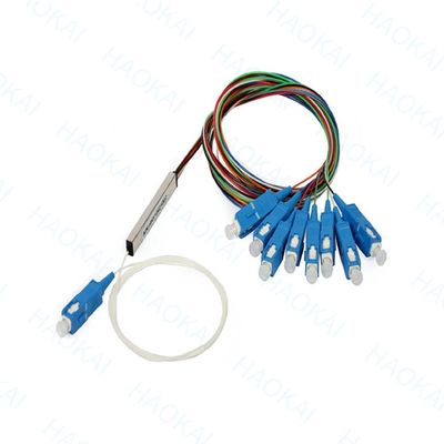 FTTH 1x4 1x8 Sợi PLC Splitter ống thép nhỏ với đầu nối SC APC