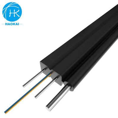 FTTH Cáp rơi trong nhà Sợi dây thép 1 lõi 2 lõi 4 lõi Cáp quang sợi tự hỗ trợ