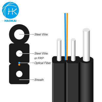 Nội thất FTTH Drop Cable 2core 4core FRP Steel Wire FTTH Fiber To The Home