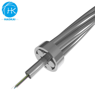 48core 144core OPGW Cáp sợi ngoài trời Cáp điện trên đầu ống thông qua