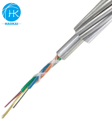 6 lõi OPGW Cáp sợi bọc thép 8f Cáp quang sợi trên không