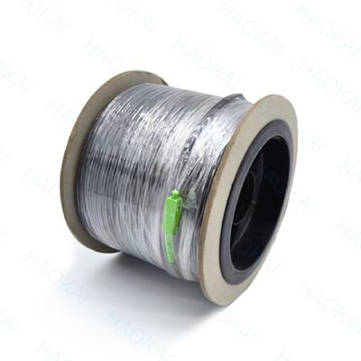 Outdoor FTTH Patch Cord 2core Steel Wire Drop Fiber Optical Cable 2SC-2SC Connector