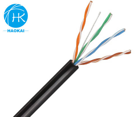 ngoài trời 2 cặp LAN cáp UTP CAT5E với Messenger 4pr 24awg