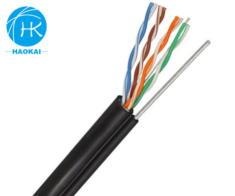 Cáp ngoài trời UTP CAT5E Cáp LAN đồng tinh khiết với nguồn và tin nhắn