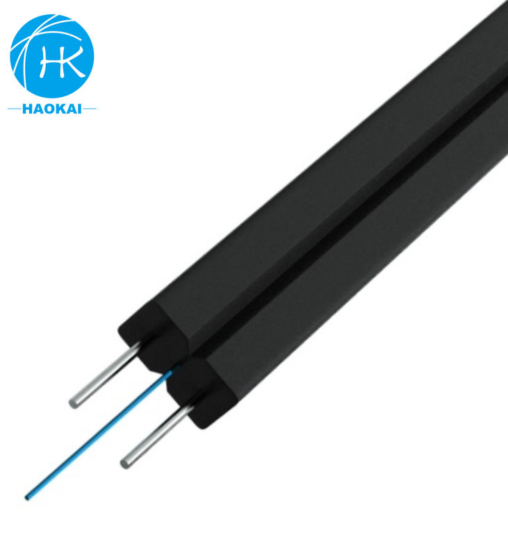 Sợi thép LSZH FTTH Drop Cable Indoor Drop Fiber Optic Cable GJXH G657a1