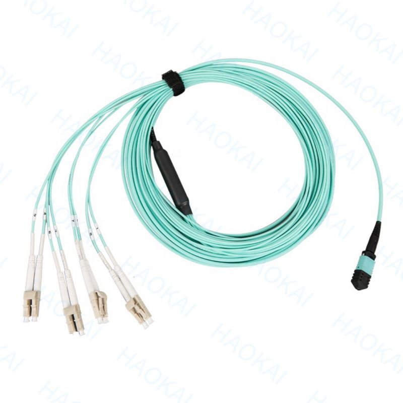12core Multimode Fiber Optic Patch Cord với MPO LC Connector