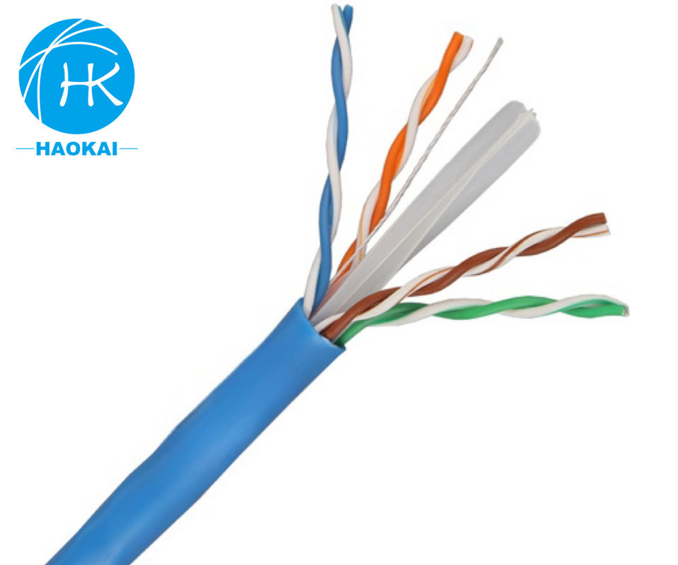 Solid Bare Copper Indoor LAN Cable UTP CAT6 Tùy chỉnh 4pair 23awg 0.57mm 250MHz